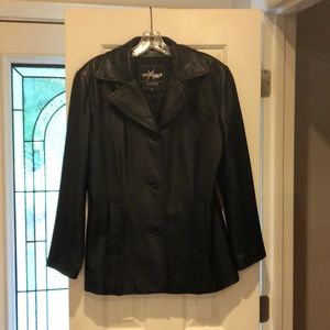 Wilson’s Leather Ladies Black 3 Button Blazer